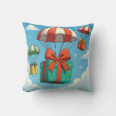 クリスマスプレゼントを運ぶパラシュート クッション (正面)
