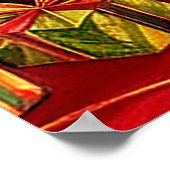 クリスマスプレゼントを開くパンダの家族 ポスター (角)