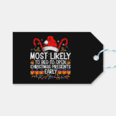 クリスマスプレゼントを開けて欲しいと頼むのももっともだ ギフトタグ (正面(横))