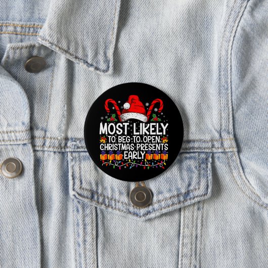 クリスマスプレゼントを開けて欲しいと頼むのももっともだ 缶バッジ (インサイチュ)