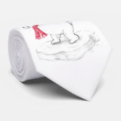 クリスマスプレゼントを飾ったかわいい漫画のホッキョクグマ ネクタイ (ロール)