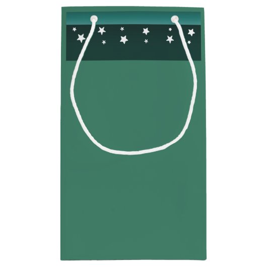 クリスマスプレゼントを飾ったテディベア スモールペーパーバッグ (裏面)