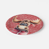 クリスマスプレゼントを飾った漫画ムース ペーパープレート (アングル)