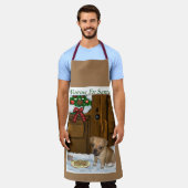 クリスマスプレゼントを飾る エプロン (着用した状態)