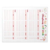 クリスマスプレゼントアイディアショッピングリストメモ帳 ノートパッド (正面)