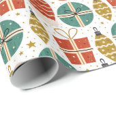 クリスマスプレゼントオーナメントグローブスターズホリデー ラッピングペーパー (ロールコーナー)