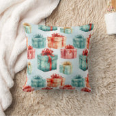 クリスマスプレゼントカラフルボックスの作成 クッション (ブランケット)