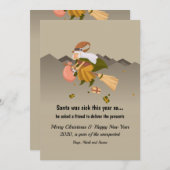 クリスマスプレゼントカードを届ける魔女 シーズンカード (正面/裏面)