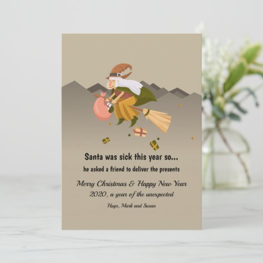 クリスマスプレゼントカードを届ける魔女 シーズンカード (スタンド正面)