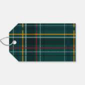 クリスマスプレゼントクラシックグリーンホリデープレイド ギフトタグ (裏面横)