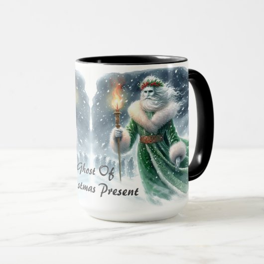 クリスマスプレゼントコーヒーマグの幽霊 マグカップ (正面右)
