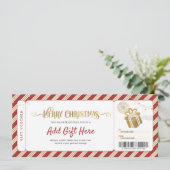 クリスマスプレゼントチケット伝票 招待状 (スタンド正面)