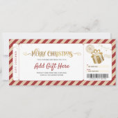 クリスマスプレゼントチケット伝票 招待状 (正面)