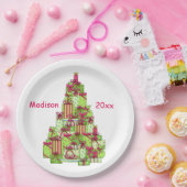 クリスマスプレゼントツリー名パーソナライズされた ペーパープレート (パーティー)