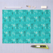 クリスマスプレゼントティール（緑がかった色） 薄葉紙 (クラフト)