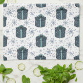 クリスマスプレゼントパターン キッチンタオル (折り畳み)