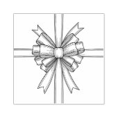 クリスマスプレゼントパッケージボウ ラバースタンプ (インプリント)