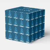 クリスマスプレゼントパーソナライズされたボックス青いツリーボックス フェイバーボックス (裏面サイド)