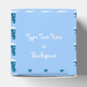 クリスマスプレゼントパーソナライズされたボックス青いツリーボックス フェイバーボックス (上部)