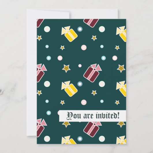 クリスマスプレゼントパーソナライズされた招待状 招待状 (正面)