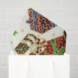 クリスマスプレゼントホリデーパターンティッシュペーパー 薄葉紙