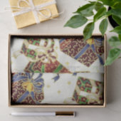 クリスマスプレゼントホリデーパターンティッシュペーパー 薄葉紙 (ギフト)