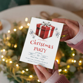 クリスマスプレゼントボックスIクリスマスパーティー 招待状