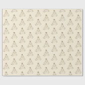 クリスマスプレゼントラップシンプルミニマル ラッピングペーパー (フラット)