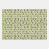 クリスマスプレゼントラップシート3枚 – 冬の森の中 ラッピングペーパーシート (正面3)