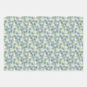 クリスマスプレゼントラップシート3枚 – 冬の森の中 ラッピングペーパーシート (正面2)