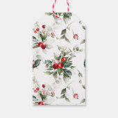 クリスマスプレゼントラベルとベリーとブランチデザイン ギフトタグ (裏面)