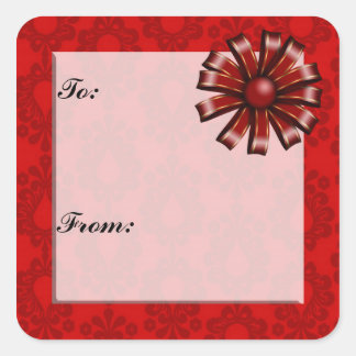 クリスマスプレゼントラベルシール スクエアシール
