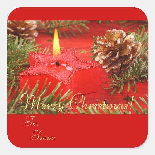 クリスマスプレゼントラベルシール スクエアシール (正面)