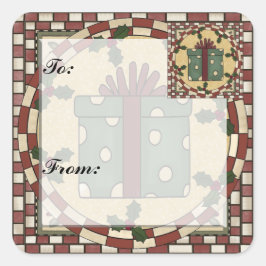 クリスマスプレゼントラベルシール スクエアシール