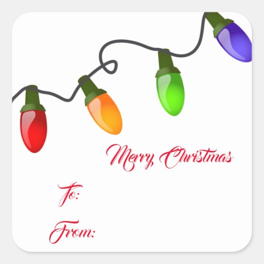 クリスマスプレゼントラベルシール スクエアシール (正面)