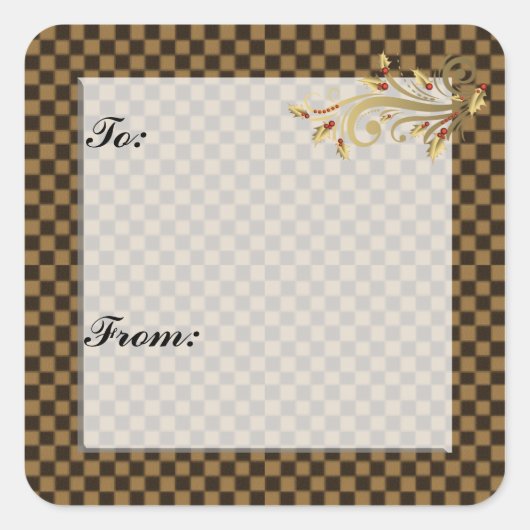 クリスマスプレゼントラベルシール スクエアシール (正面)