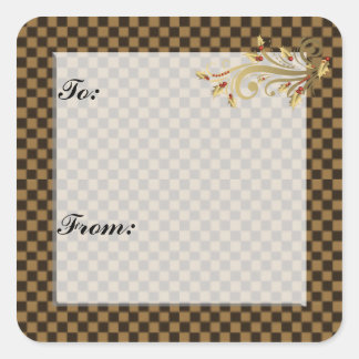 クリスマスプレゼントラベルシール スクエアシール