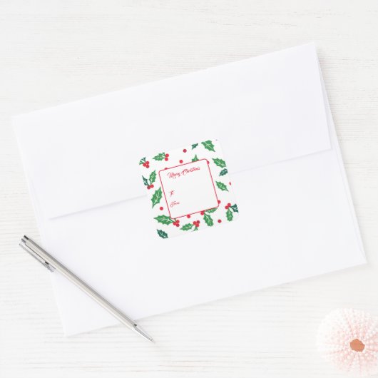 クリスマスプレゼントラベルシール スクエアシール (封筒)