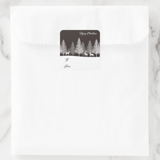 クリスマスプレゼントラベルシール スクエアシール (バッグ)