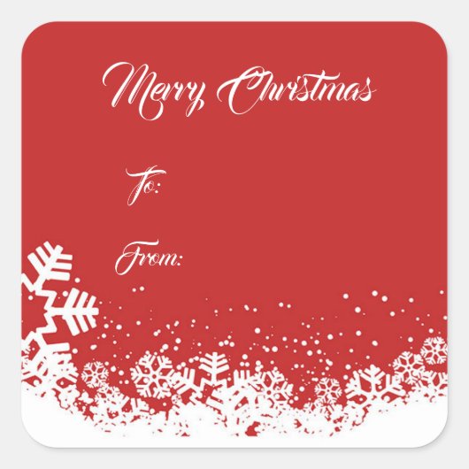 クリスマスプレゼントラベルシール スクエアシール (正面)