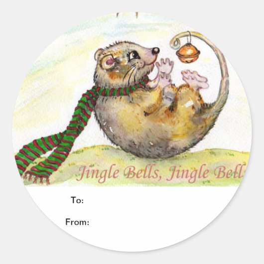 クリスマスプレゼントラベルシール ラウンドシール (正面)