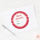 クリスマスプレゼントラベルシール ラウンドシール (封筒)