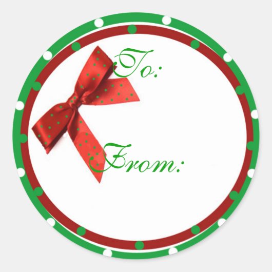 クリスマスプレゼントラベルシール ラウンドシール (正面)