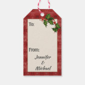 クリスマスプレゼントラベルビクトリアンエンジェルツリー ギフトタグ (裏面)