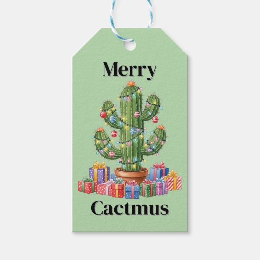 クリスマスプレゼントラベルメリー- Cactmus ギフトタグ (正面)