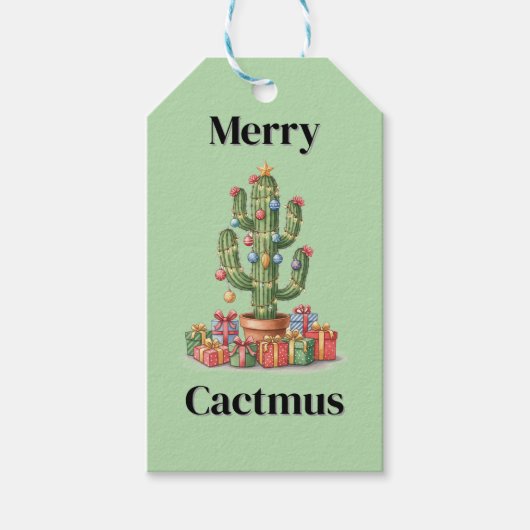 クリスマスプレゼントラベルメリー- Cactmus ギフトタグ (正面)
