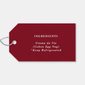 クリスマスプレゼントラベル手作りギフトバックメッセージ ギフトタグ (裏面横)