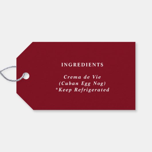 クリスマスプレゼントラベル手作りギフトバックメッセージ ギフトタグ (裏面横)