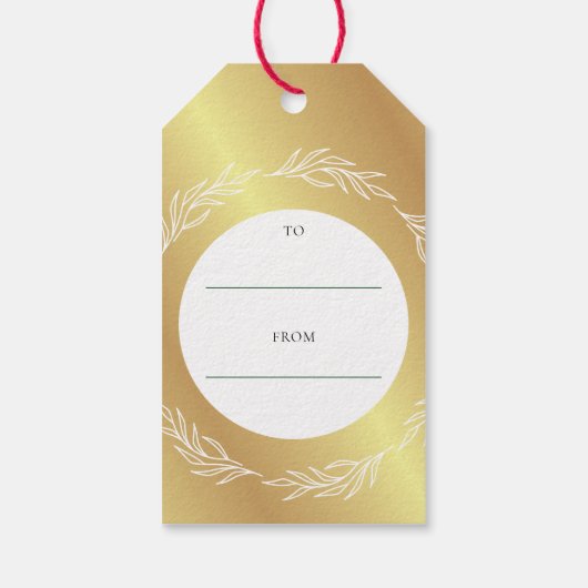 クリスマスプレゼントラベル金ゴールドリース パーソナライズされた ギフトタグ