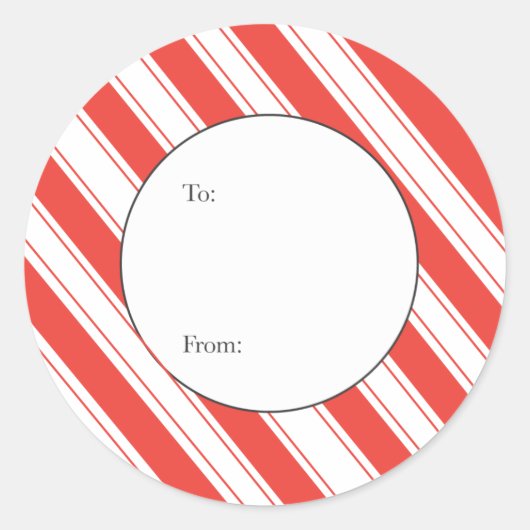 クリスマスプレゼントラベル ラウンドシール (正面)